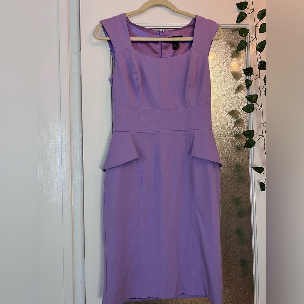 Lilac White House Black Market Dress